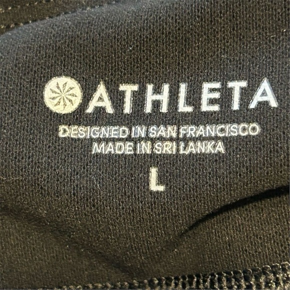 Athleta Women's High Rise Black Leggings Size L Full Length Activewear - Picture 8 of 9